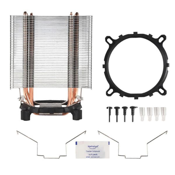 Blæserløs CPU-køler 12 cm blæser 6 kobbervarmerør Blæserløs køleradiator til LGA 1150/1151/1155/1156/775 AMD