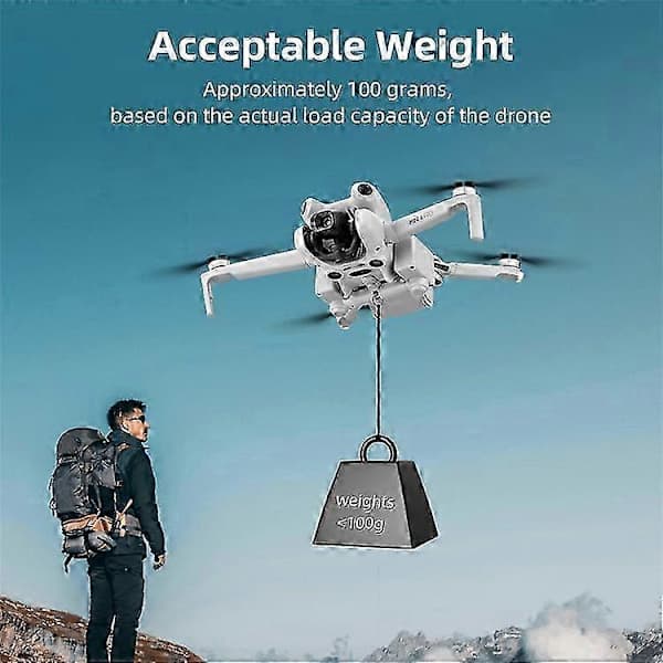 Agn Airdrop System til DJI Mini 4 Pro med Lysfølsom Kaster til Fiskeri