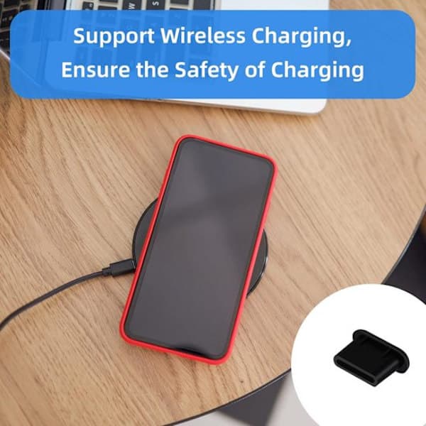 20 Type-C silikondammskydd - Dammtäta pluggar - USB-C gränssnittsskydd