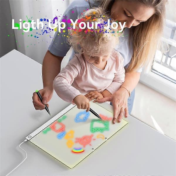 35 x 25 cm Akryl LED Skriveplade Touch Control DIY Tegning Belyst Opslagstavle