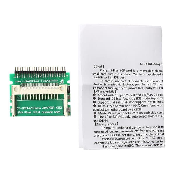 Pin-Bare Laptop 44-Pin Han IDE til CF-kortadapter