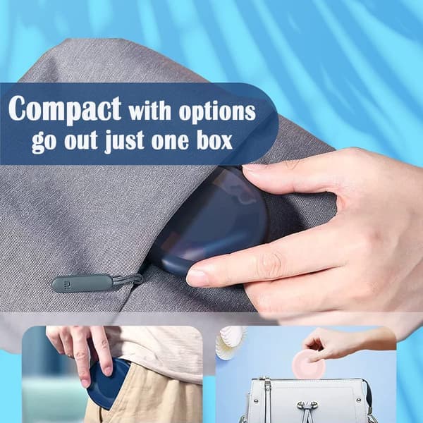 Monikäyttöinen USB-lataussovitinsarja, USB C - Lightning-sovitinrasia (sininen) blue