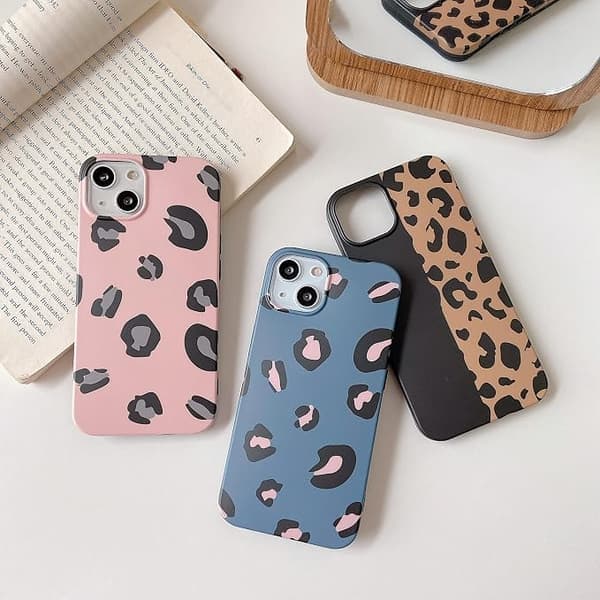 Kompatibel med iPhone 13pro-deksel søtt, leopardbeskyttende