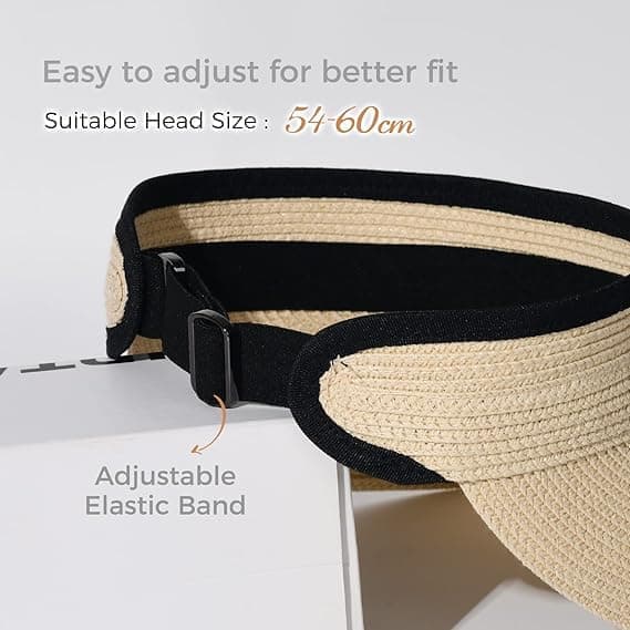 Dam Solhatt, Bred Brätte UV-skydd, Packbar Hästsvansvisir för Sommar Utomhusresor Beige beige