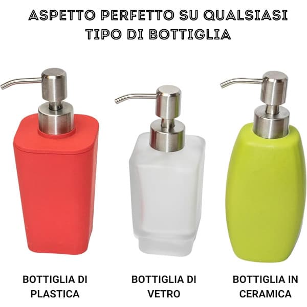 2-pak rustfrit stål sæbedispenserhoved sæbepumpe sprayhoved pumpe håndsæbe sprayhoved rustfrit stål sæbedispenser korrosion 22mm