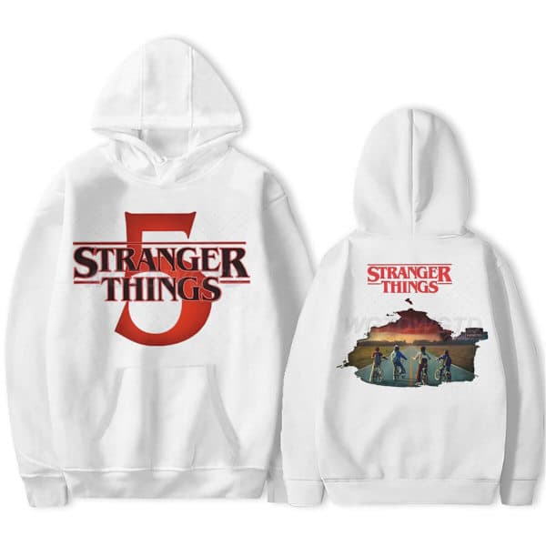 Stranger Things 5 Hættetrøje – Unisex – Varm fleeceforet sweatshirt – Efterår/Vinter Grå 1 S Gray 1 S