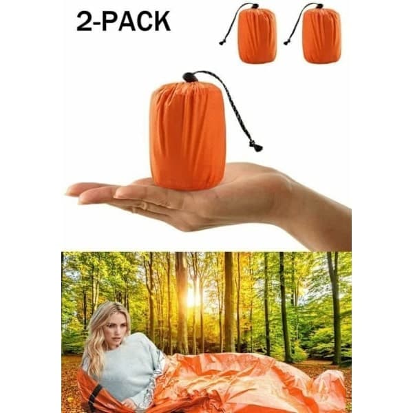 1/2/4/6-pakning Nødsovepose / Bivuakk - Overlevelsessovepose 2-pakning 2 Pack