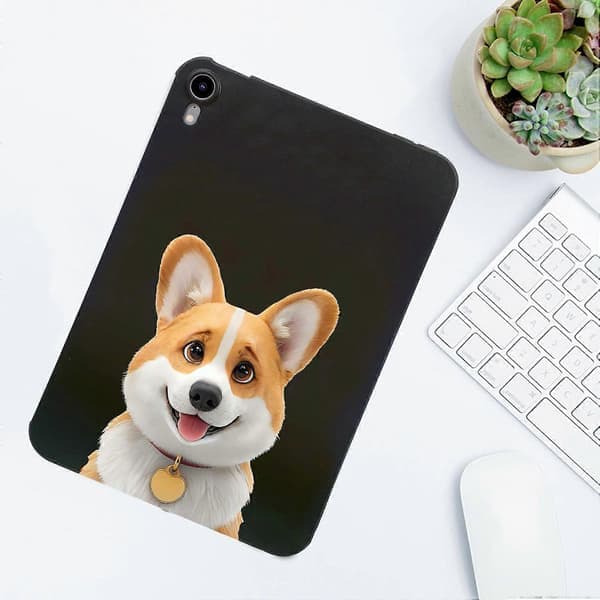 Fodral för iPad mini (2024) Mönstertryck Slim TPU Tablet Skyddsfodral - Corgi