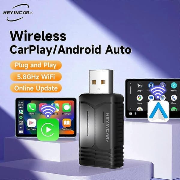 Langaton Android-autosovitin Carplay langaton 2 in 1 älysovitin