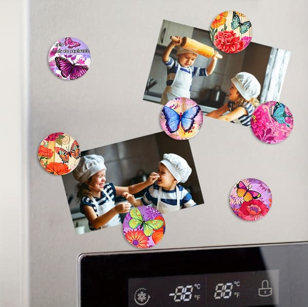 Fargerik sommerfugl myk magnet – søt kjøleskapsmagnet 50mm