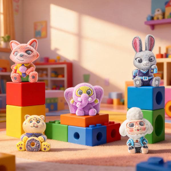 Zootopia Överraskningslåda Nyckelring Docka – Trendig Samlarleksaksfigur för Barn & Tonåringar 12-pack Zootopia blind boxes