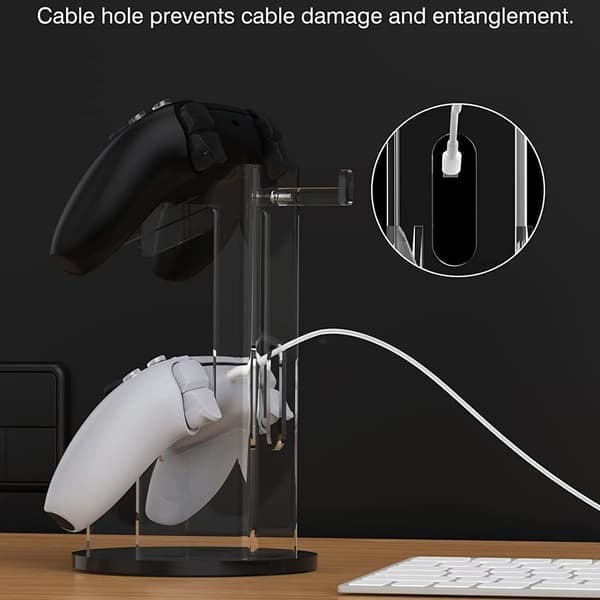 Opbevaringsstander, 2-i-1 spilcontroller og headsetholder til PS4, PS5, Xbox