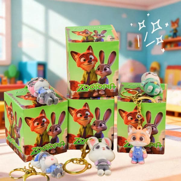 Zootopia Överraskningslåda Nyckelring Docka – Trendig Samlarleksaksfigur för Barn & Tonåringar 12-pack Zootopia blind boxes
