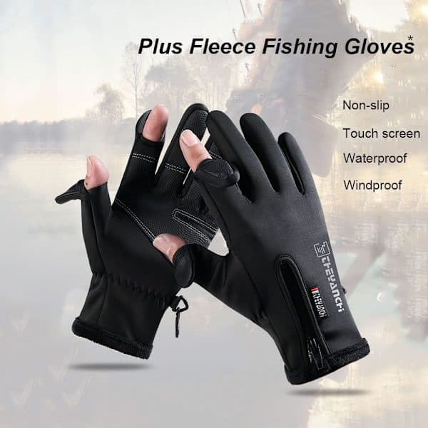 Ridehandsker Fiskerihandsker SORT M - spot salg sort M black M
