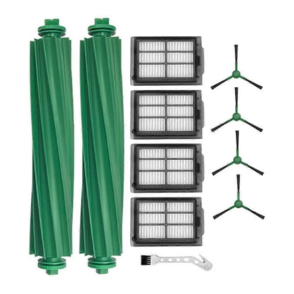 11PCS Huvudsida Borstfilter Ersättning för IRobot Roomba Plus 505 Combo/ 405 Combo Dammsugartillbehör