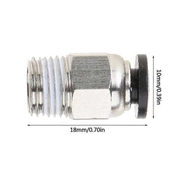 3D-skrivartillbehör Rörsats PC4-01 M10 Pneumatisk koppling PC4-M10 Genomgående koppling
