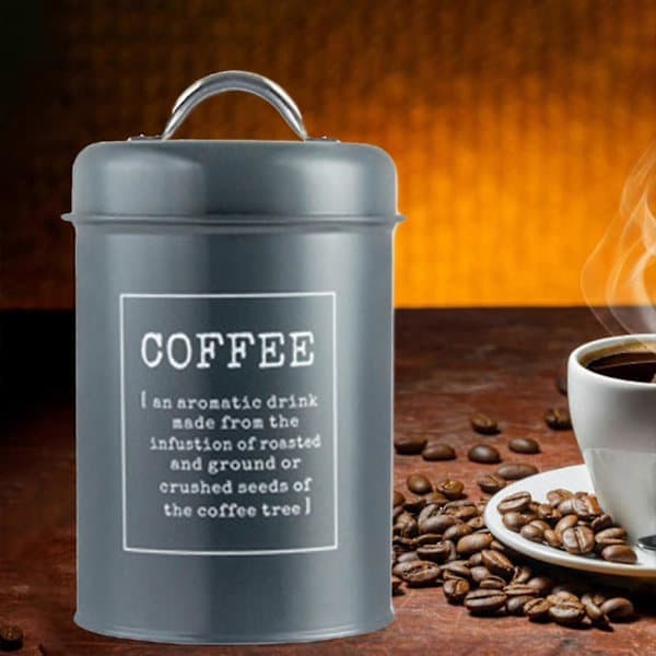Kaffebeholder Slikkrukke Chokoladekrukke Tørfoder Lufttæt Låg 1,2l Snacks Slik Organizer Køkkenbeholder Til Skabshylde Sort Black