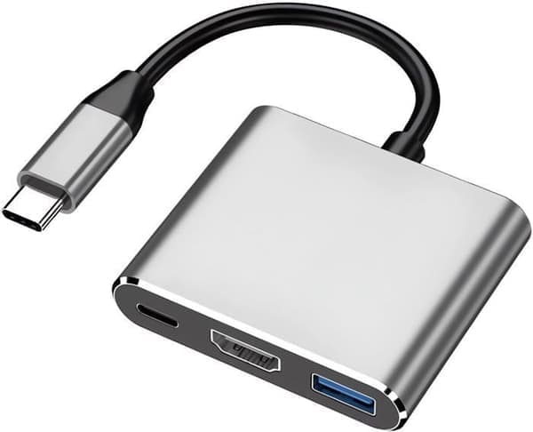 USB C til HDMI Multiport Adapter, USB Type-C til 4K HDMI / USB 3.0 & USB-C PD Hurtigladeport, Digital AV Adapter