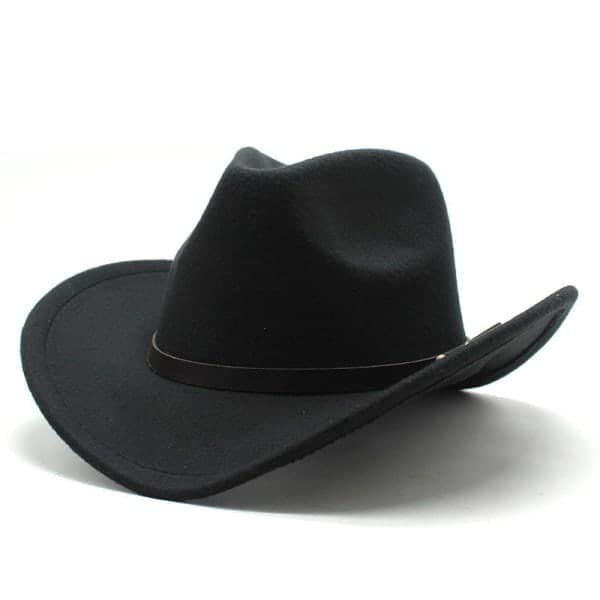 Amerikansk Western Cowboyhat Filthat Til Mænd Og Kvinder Ridehat Rullet Kant Imiteret Uld Jazzhat Cowboyhat Kamel kamel kamel camel