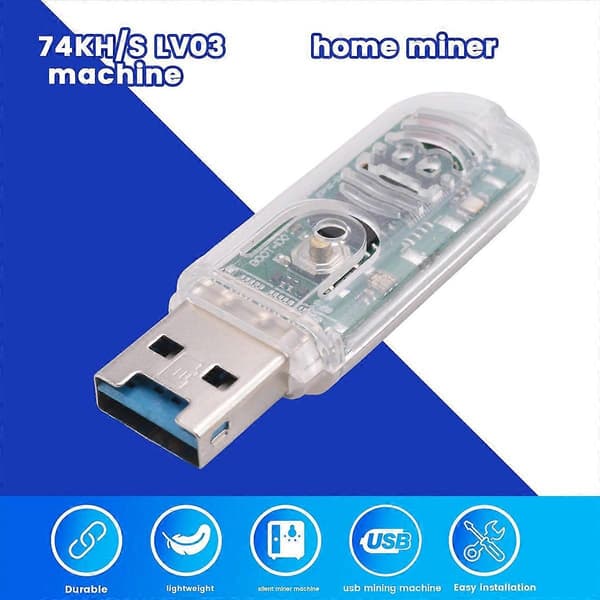 v3 tyst miner maskin usb gruvmaskin