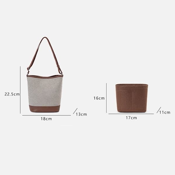 Indsæt taske til spandtaske Linnedtaske KAFFE 2 2 kaffe 2-2 kaffe 2-2 coffee 2-2