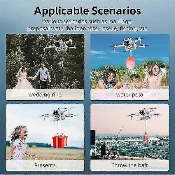 Agn Airdrop System til DJI Mini 4 Pro med Lysfølsom Kaster til Fiskeri