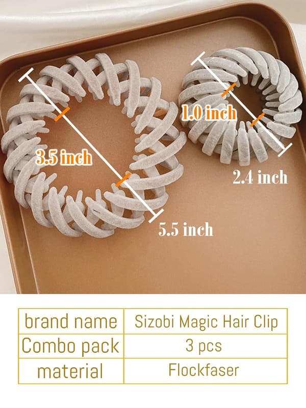 3 kpl Linnunpesä Magic-hiusklipsiä, Linnunpesä-hiusklipsit, Magic-hiusklipsit, Zabernim-hiuspidike Type-5 Type-5