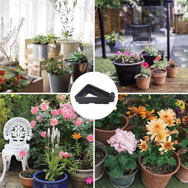 12-pack Blomkruksfötter Blomkruksmattor Växtställ Triangulära Blomkruksfötter Blomkruksförhöjare Halkfria Andningsbara för 7*5.5*2
