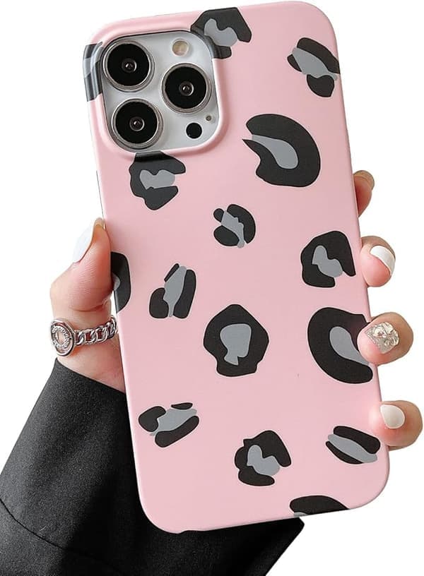 Kompatibel med iPhone 13pro-deksel søtt, leopardbeskyttende
