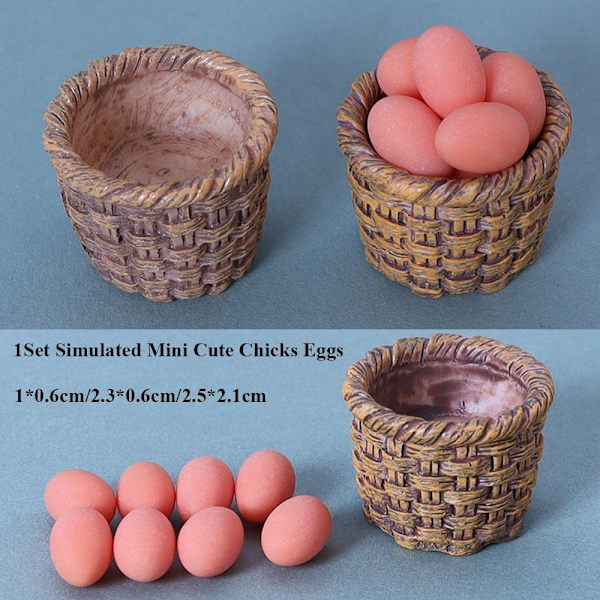 1 sett simulerte egg søte kyllingegg 6 6 6 6 6