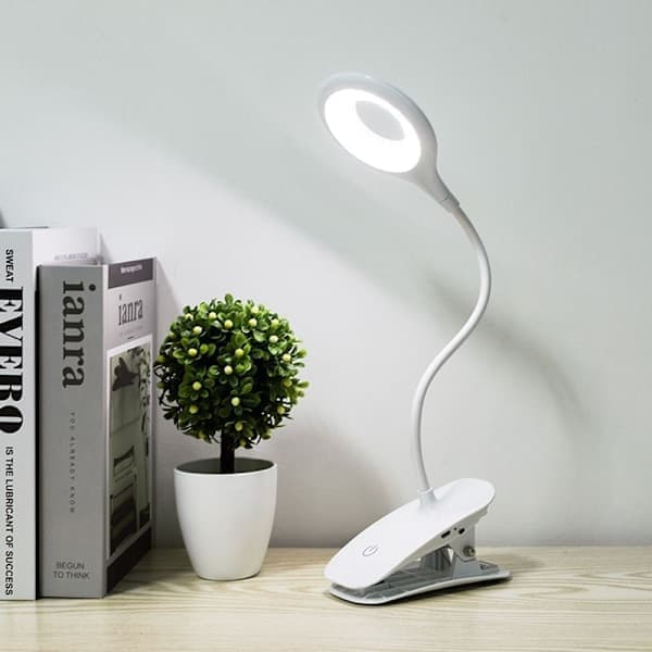 LED-klipsispottilukuvalo kosketusanturilla, valkoinen