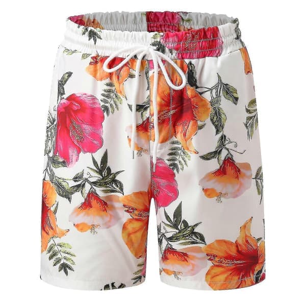 Fritidsshorts för män med 3D-tryck och elastisk midja för sommaren 5xl 5xl