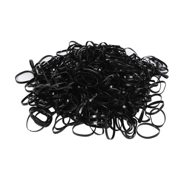 500 stk. sorte elastiske gummibånd til hår til kvinder og piger, gave