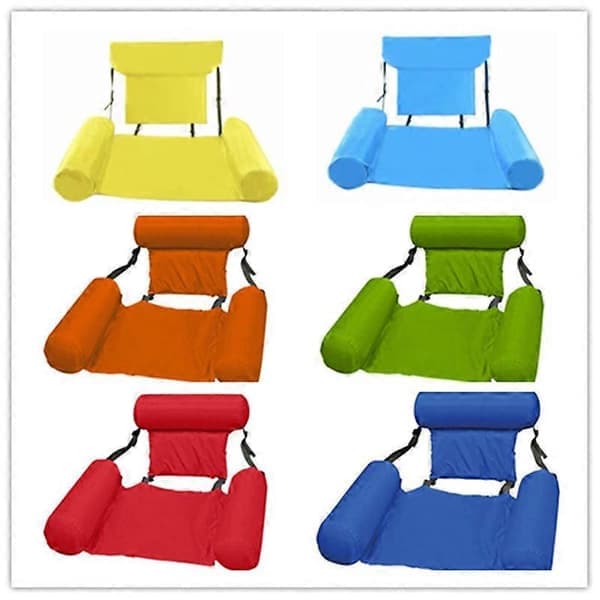 Pool Float Hammock Chairs, Vattenflytande Stol, Uppblåsbar Pool Lounge Stol för Poolparty Sommar Vattenlek