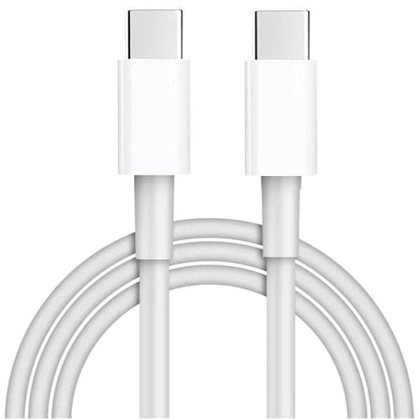 2-pak USB-C til USB-C Opladerkabel 2m til iPhone 15/16/17 Hurtig Oplader Hvid