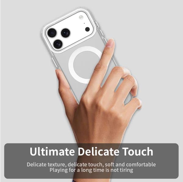 iPhone 17 Pro Max Cover - Candy Magsafe PC Hybrid TPU Hvid Hvid Vit