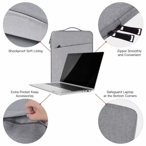 INF Laptoptaske 14,1 tommer/15,4 tommer Lærred Grå