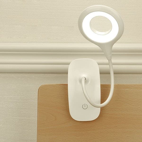 LED-klemmespot leselampe med berøringssensor, hvit