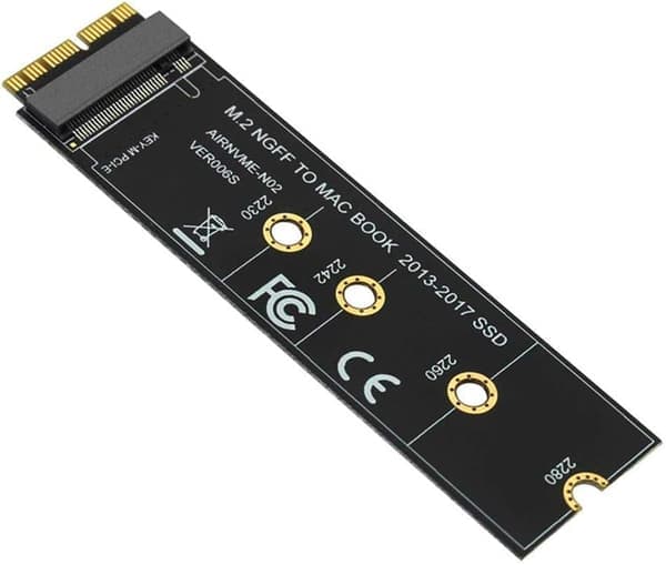 M.2 NVME SSD Konverter Adapterkort til Opgradering af MacBook Air (2013-2017)