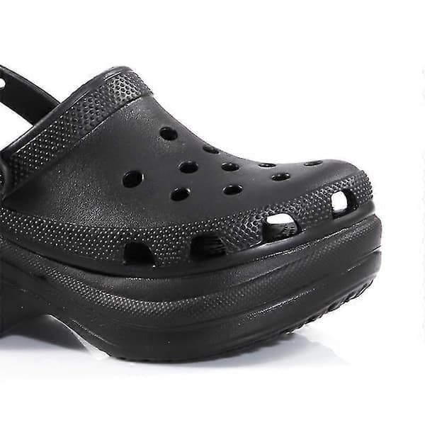 Klassiske Bae Clog Damesko Tyk Eva Platform Tyk Sål Slip On Sandaler sort W9 black W9