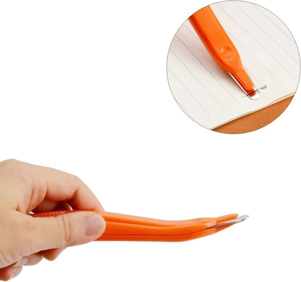 Hæftefjerner Professionel Magnetisk Enkel Hæftefjerner Værktøj 3-pak Orange Orange Orange