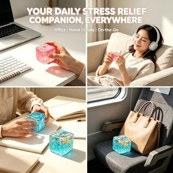 Premium Block Cube Squishy – Iskub Squishies för vuxna Squishy Cube Stress Cube (Grön)