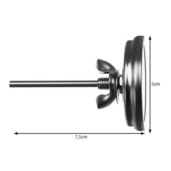 Analog Grill- og Røgtermometer Stegetermometer sølv