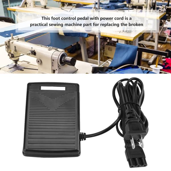 Fotpedal med strömsladd för hushållssymaskin