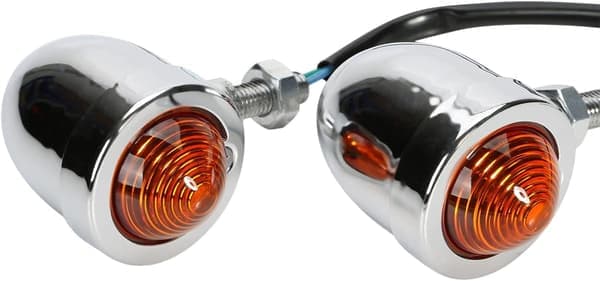 Universal 2X Krom HL Røde Motorcykel Blinklys Lamper Indikatorlys