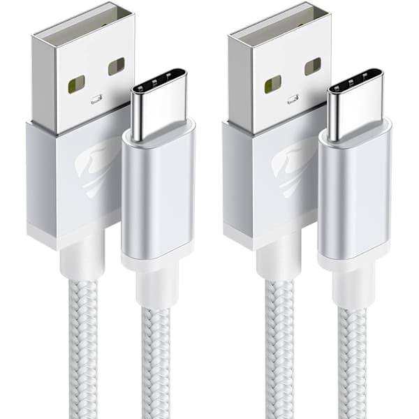 2-pakning USB C til USB C ladekabel 1 m, hurtiglading for A41 A50 A53 S20 S21 S22 S23 S24, iPhone 15 16 Pro Plus Max