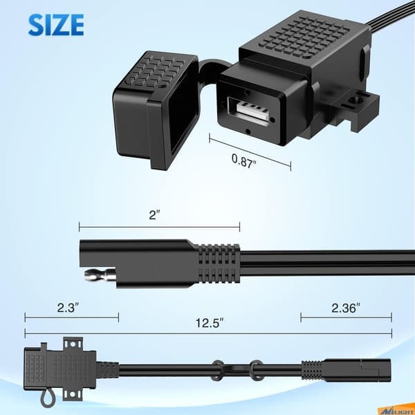 SAE til USB Motorsykkel SAE til USB-adapter SAE USB-grensesnittkabel