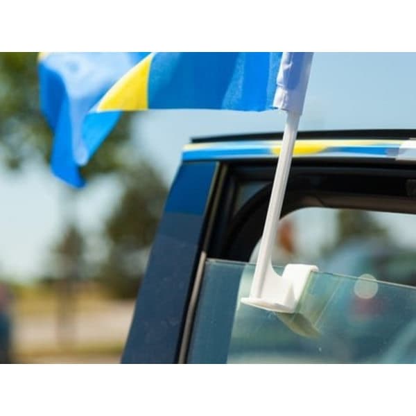 2-pak - Bilflag Sverige / Svenske Flag - Til Bil