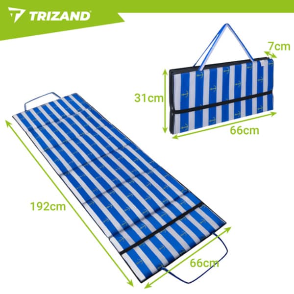 Strandmatte XXL 1 cm – sammenleggbar vanntett campingmatte