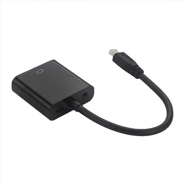 Micro-VGA-sovitinkaapeli USB-kaapelilla